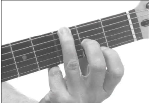 Gmaj9 chord — a hand playing it on the guitar fretboard