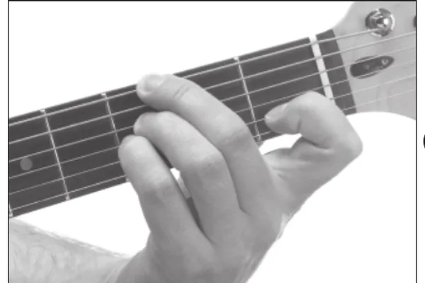 Gm11 chord — a hand playing it on the guitar fretboard