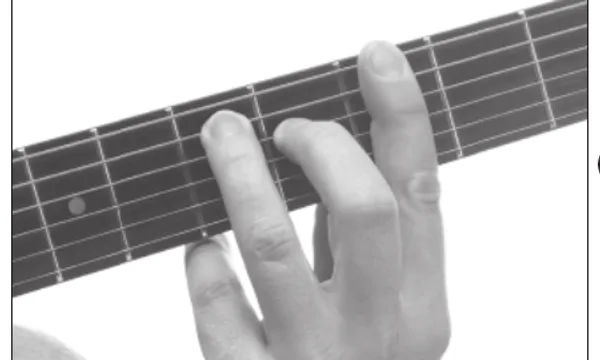 Gm(maj7) chord — a hand playing it on the guitar fretboard