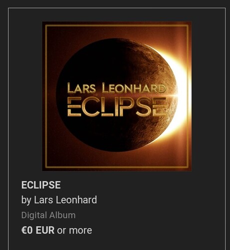 A screenshot of the Lars Leonhard new album Eclipse