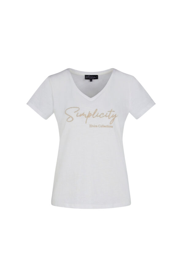 Elvira Collections T-Shirt Simplicity Ecru - Afbeelding 3