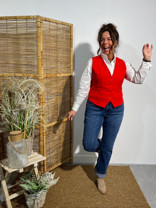Biba Gilet Rood - Afbeelding 2