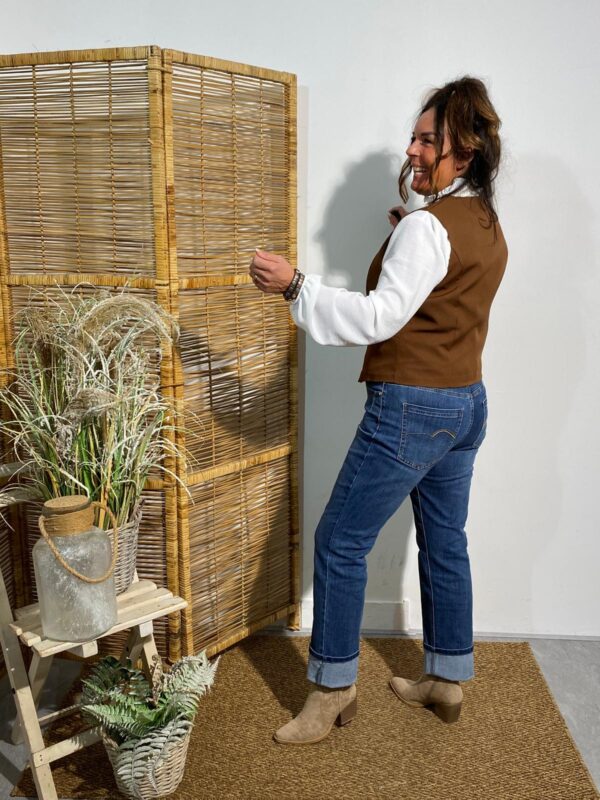 Biba Gilet Bruin - Afbeelding 3