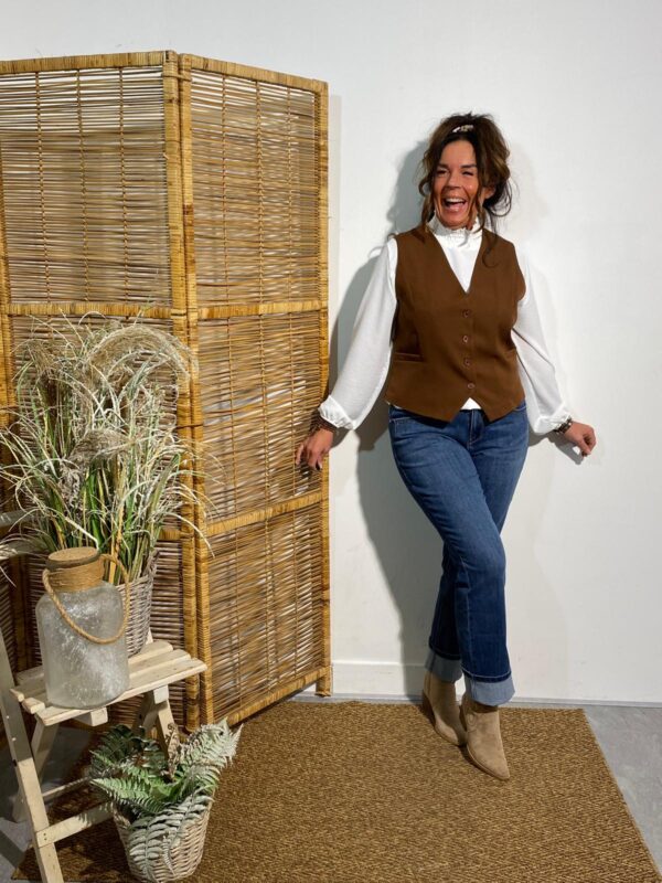 Biba Gilet Bruin - Afbeelding 2