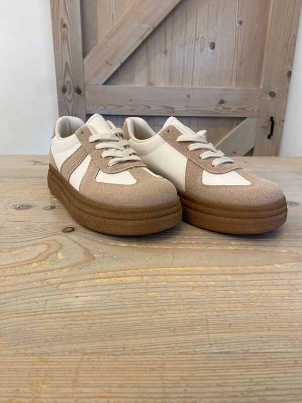 Sneaker  Offwhite/Taupe - Afbeelding 4