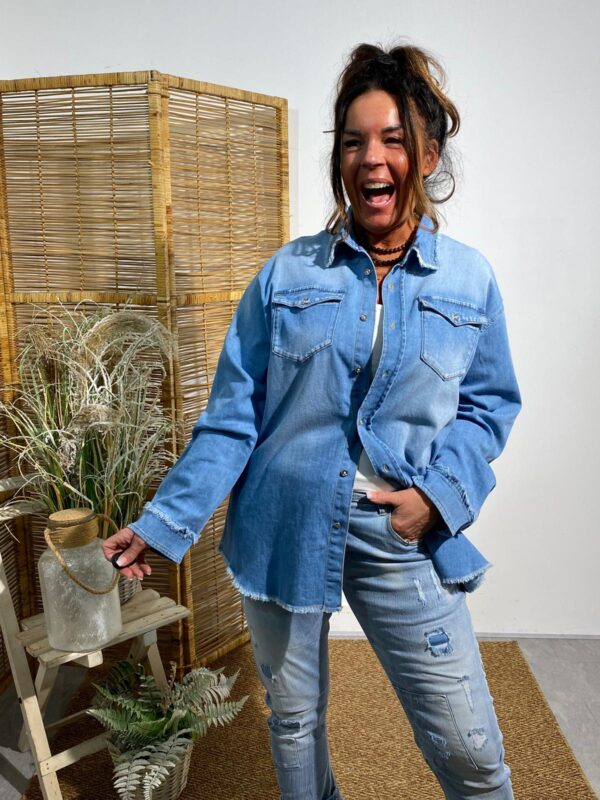S-Woman Jeans Blouse Light Blue 1265