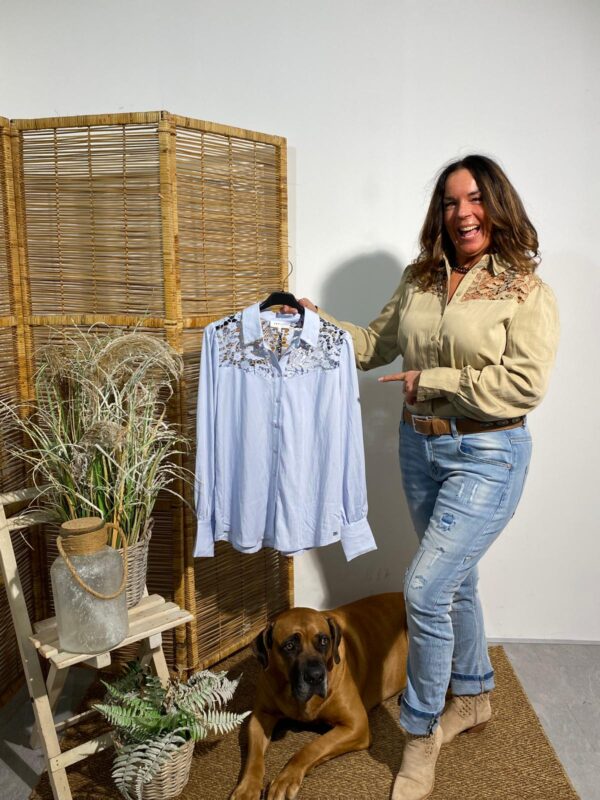 Ivy Beau Blouse Bluewash "Tyria" - Afbeelding 5