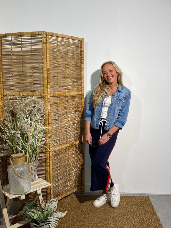 New Collection Travel Rok Streep Navy - Afbeelding 4