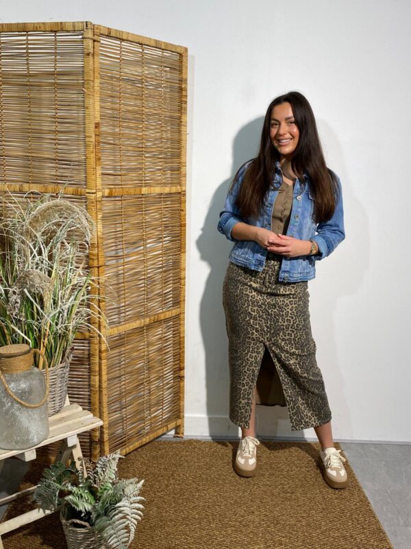 Laulia Panter Jeans Rok - Afbeelding 6