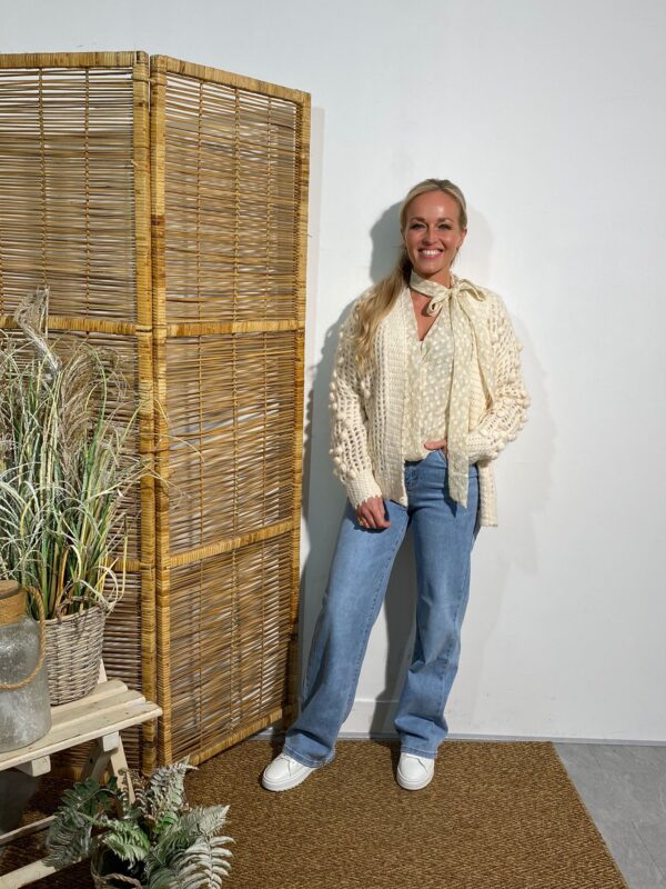 Jubylee Vieux Beige Gebreid Vest