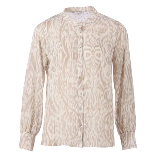 Enjoy Zand Blouse Structuur Allover Print - Afbeelding 5