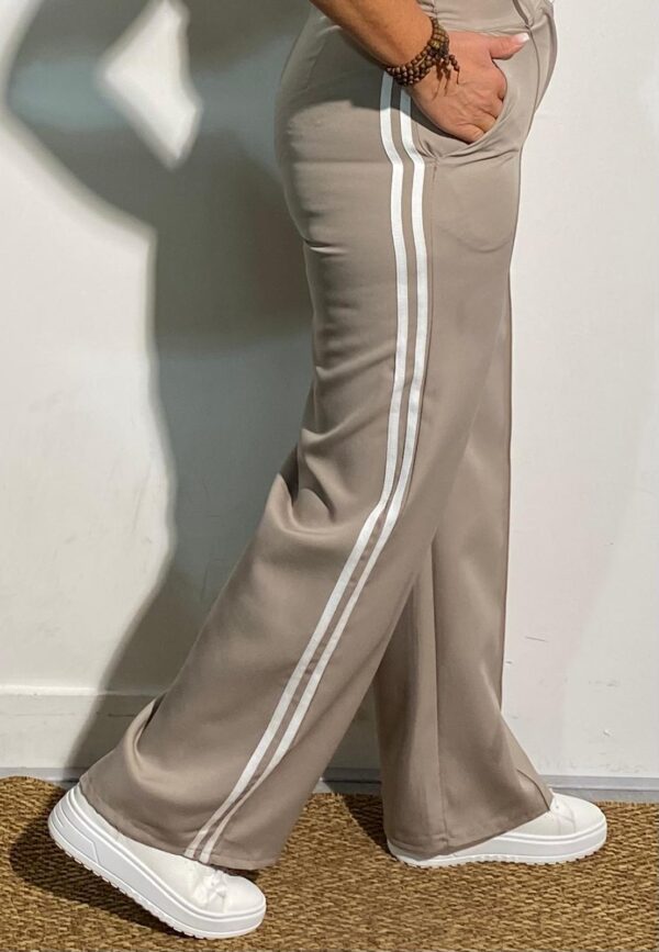 Biba Pantalon Streep Taupe - Afbeelding 4