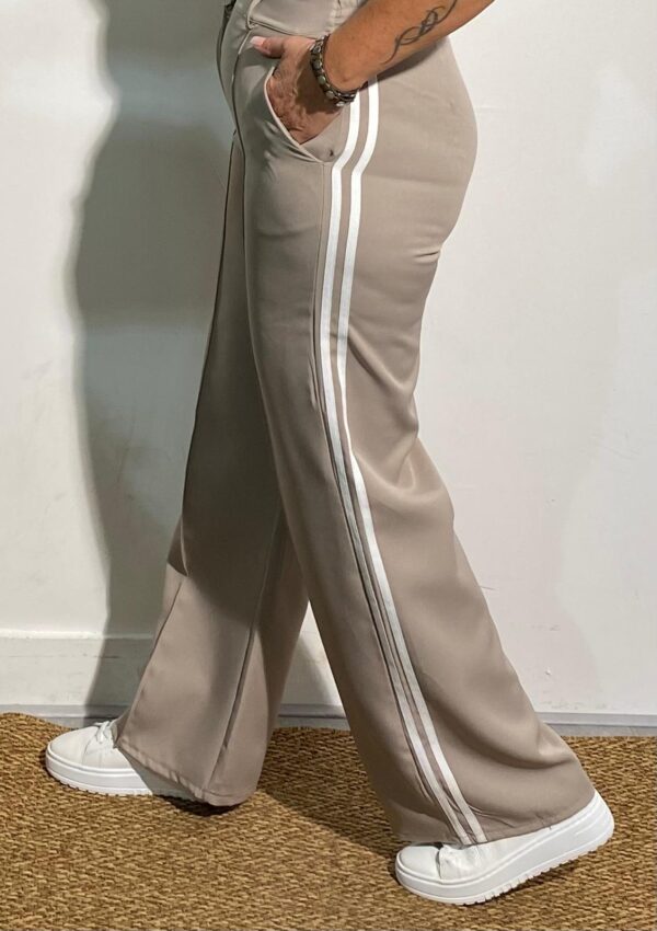 Biba Pantalon Streep Taupe - Afbeelding 3