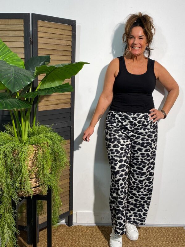 NC Broek Panter Zwart/Wit/Grijs
