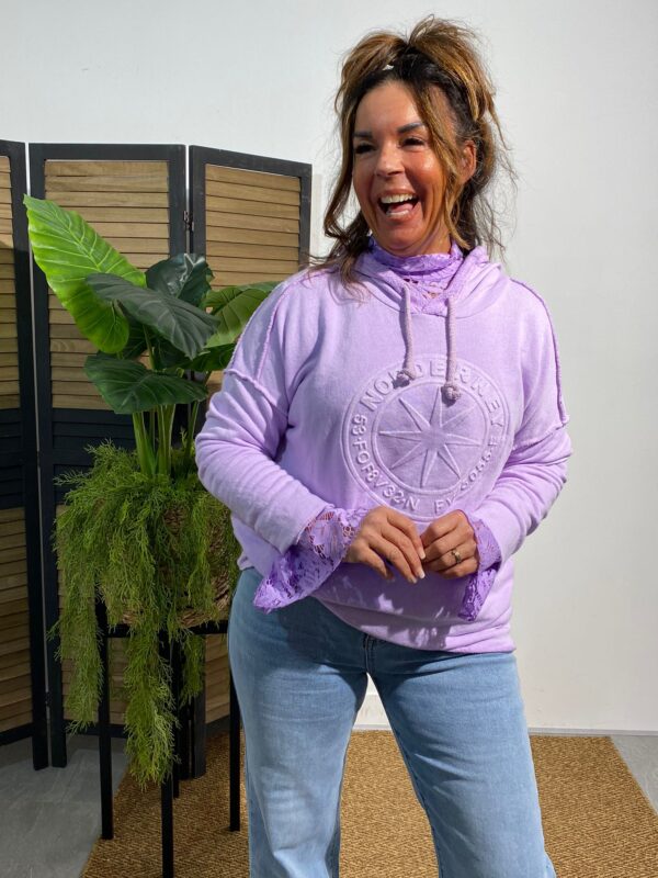 New Collection Lila Kanten Top "Lace" - Afbeelding 5
