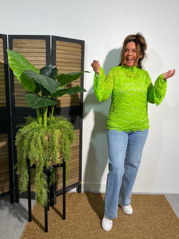 New Collection Lime Kanten Top "Lace"