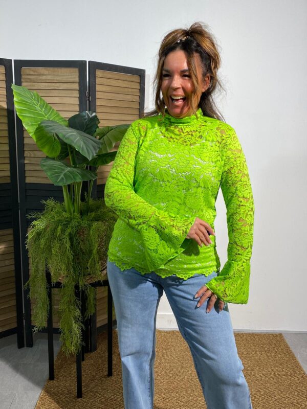 New Collection Lime Kanten Top "Lace" - Afbeelding 3
