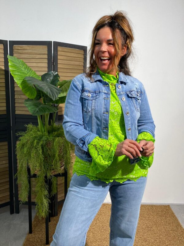 New Collection Lime Kanten Top "Lace" - Afbeelding 5
