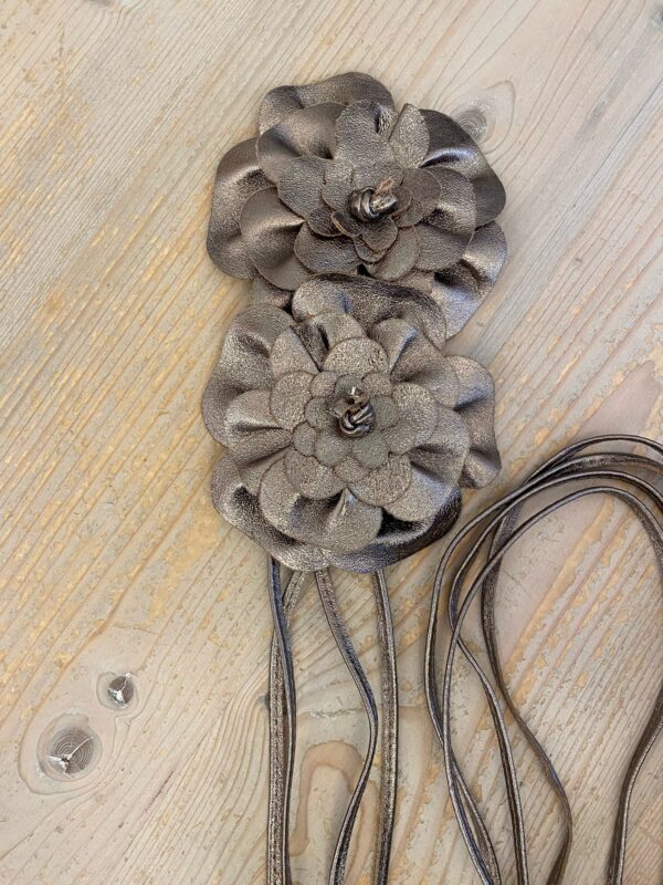 Riem Leer Flower Brons