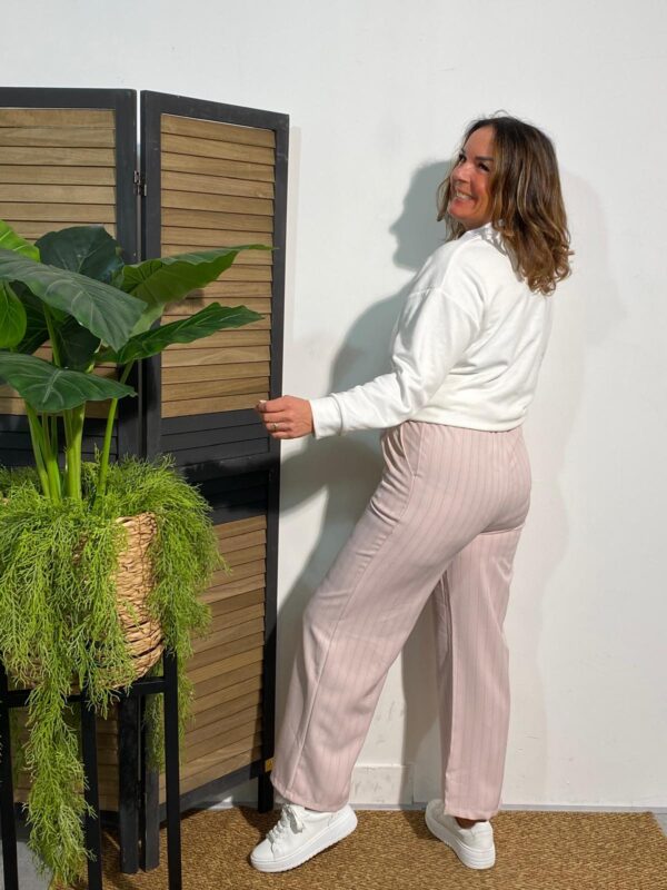 Xuna Jog Pantalon Roze Krijtstreep - Afbeelding 3