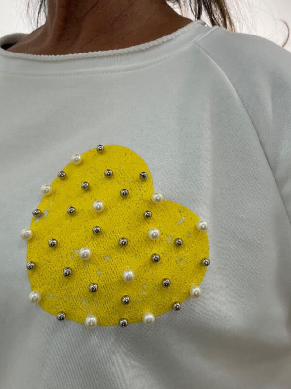 GS Fashion Top Geel/Offwhite "Love" - Afbeelding 4