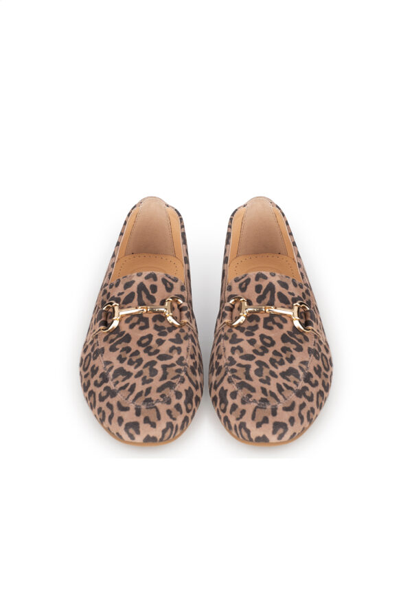 PS Poelman Luipaardprint Suède Dames Loafers - Afbeelding 2