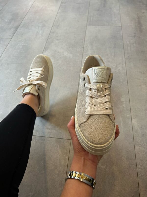 Post Xchange Leather Suede Sneaker Offwhite - Afbeelding 3
