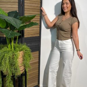 Goodies Wide Leg Jeans Offwhite