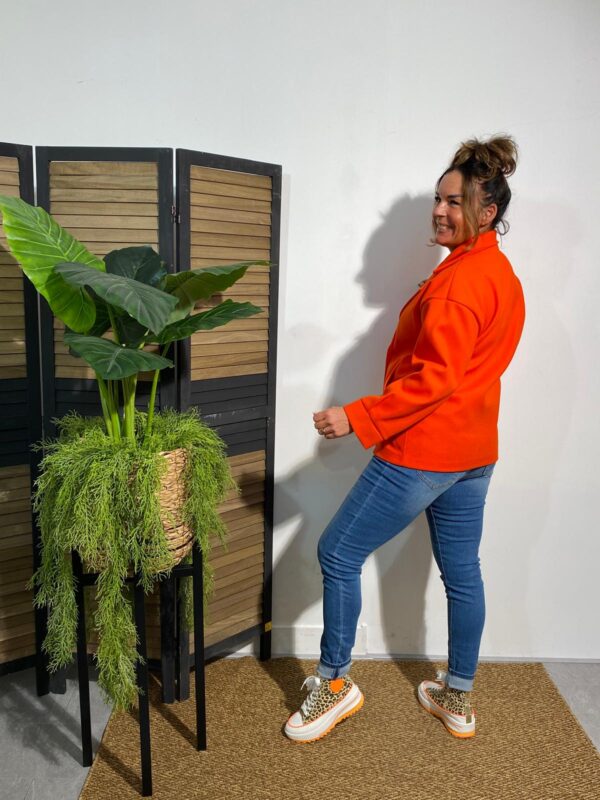 Biba Korte Trenchcoat Oranje - Afbeelding 2