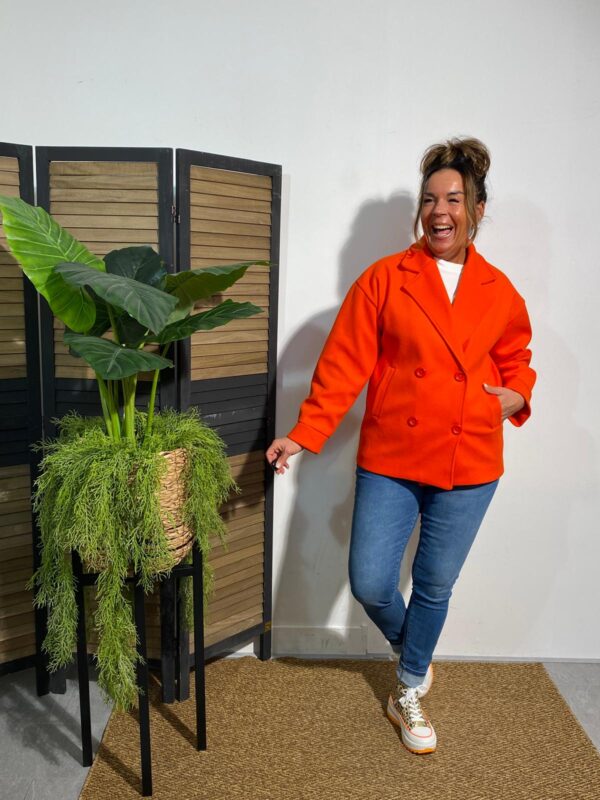 Biba Korte Trenchcoat Oranje