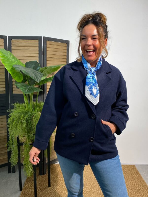 Sjaaltje Silk Trea Blauw - Afbeelding 2