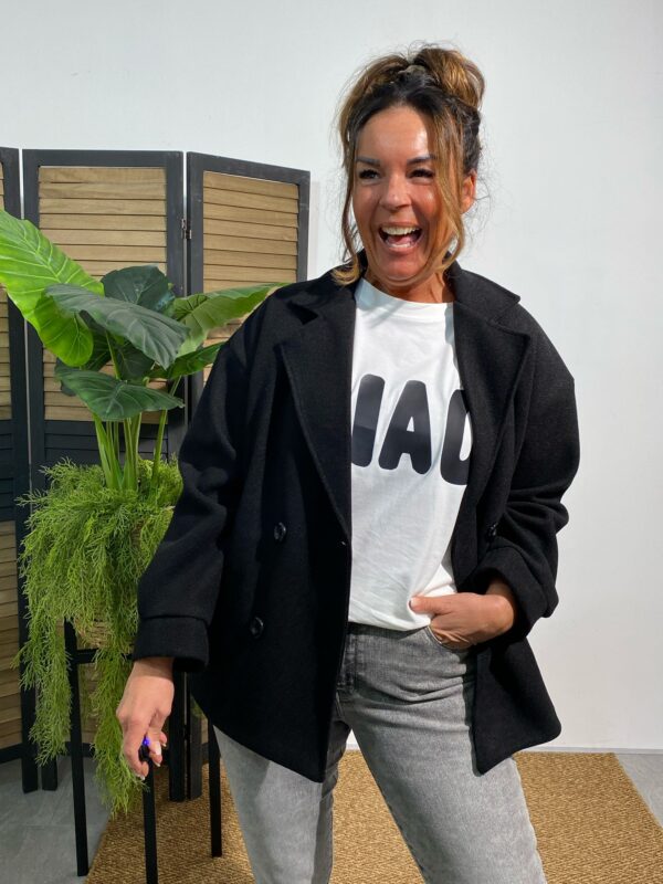 Biba Korte Trenchcoat Zwart - Afbeelding 3