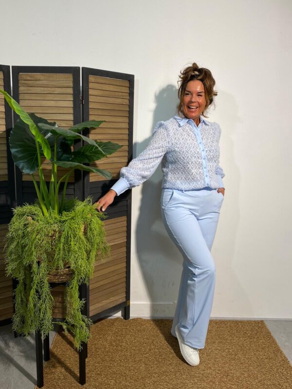 Mi Piace Light Blue Blouse Ausbrenner MP202559
