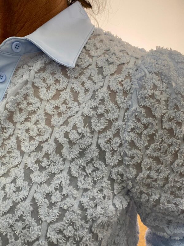 Mi Piace Light Blue Blouse Ausbrenner MP202559 - Afbeelding 4