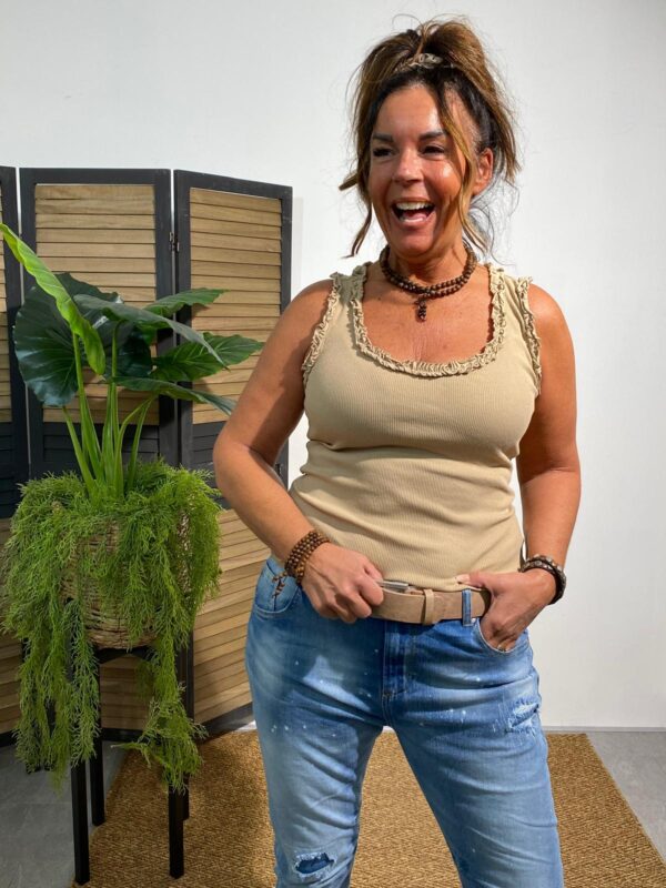 Dyvie Tanktop Beige - Afbeelding 3