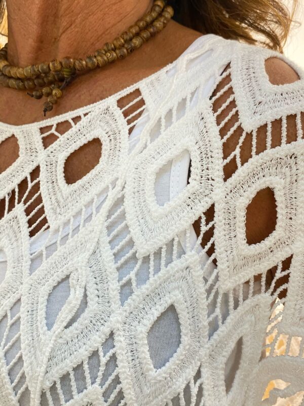 J-Moda Poncho Top Wit - Afbeelding 4