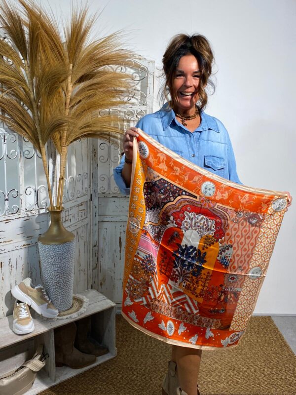 Sjaaltje Silk Indian Summer Oranje