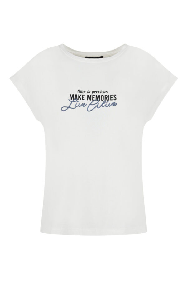 Elvira Collections Offwhite T-Shirt Memories - Afbeelding 6