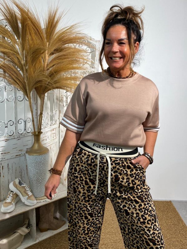 C&H Jog Wide Leg Panter Beige/Zwart - Afbeelding 3