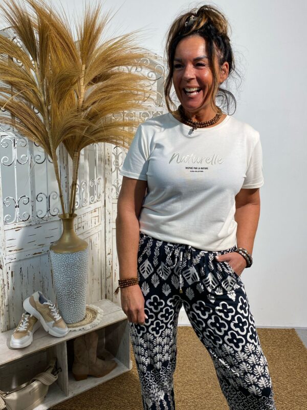 Elvira Collections Offwhite T-Shirt Natural - Afbeelding 3