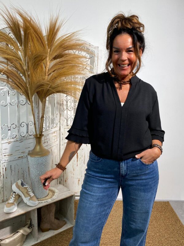 New Collection Zwart Top "Ilse" - Afbeelding 3