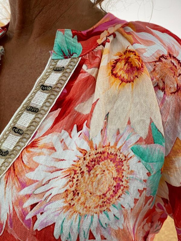 Gemma Ricceri Oranje/Roze Top "Joyce" - Afbeelding 4