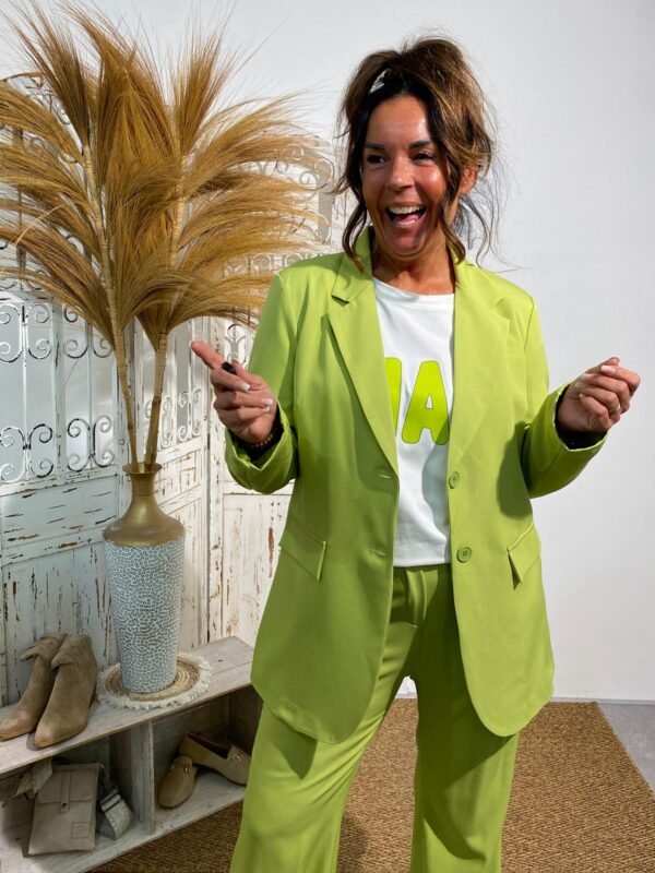 Biba Limegroen Blazer - Afbeelding 3