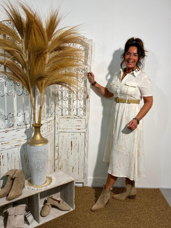 Unika Paris Beige/Sand Maxi Dress - Afbeelding 2