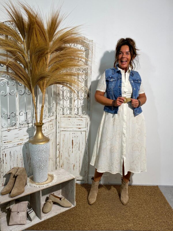 Unika Paris Beige/Sand Maxi Dress - Afbeelding 5
