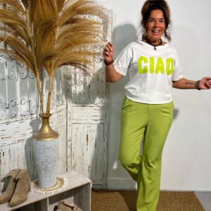 Biba T-shirt Limegroen Ciao