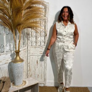 Elvira Collections Trouser Jayda Silk Ecru