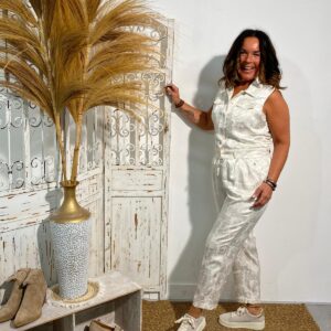 Elvira Collections Gilet Demi Silk Ecru