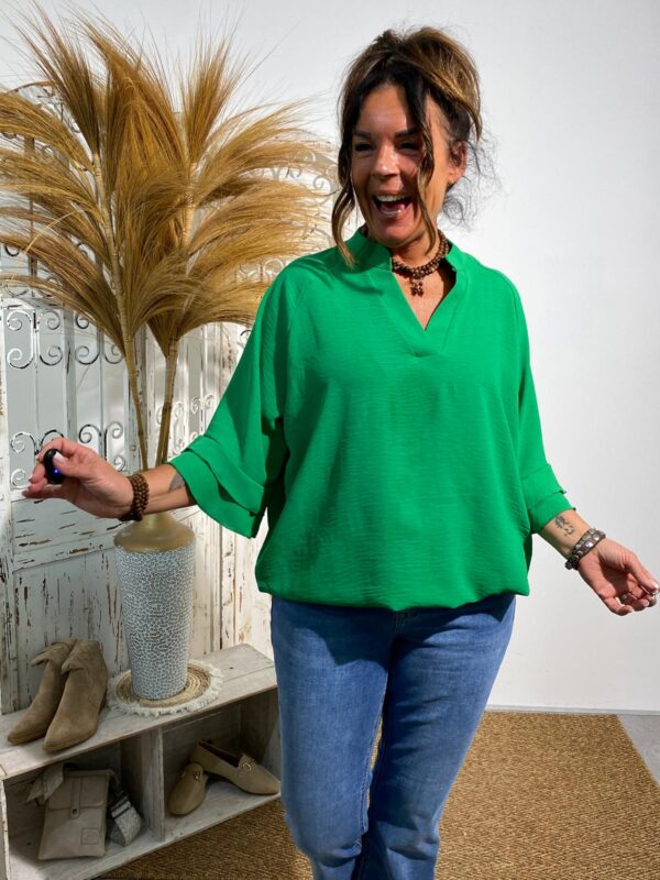 New Collection Appelgroen Top “Steff" - Afbeelding 2