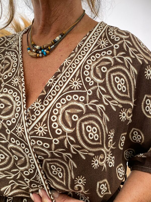 Tan Bruin Dress Paisley - Afbeelding 4